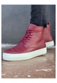 CH029 CBT Vulcanized Lace Up Erkek Bot BORDO