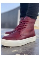 CH029 CBT Vulcanized Lace Up Erkek Bot BORDO