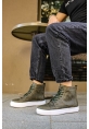 CH029 CBT Vulcanized Lace Up Erkek Bot HAKI