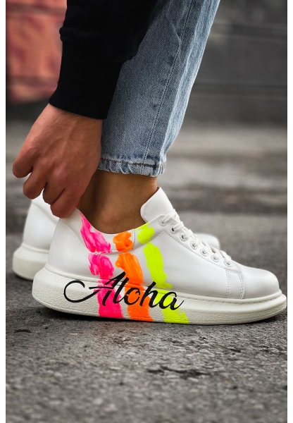 CH254 CBT Pittura Erkek Ayakkabı 501 ALOHA SARI PEMBE BEYAZ