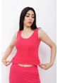 Askılı Kayık Yaka Crop Bady Fuşya - P-020497