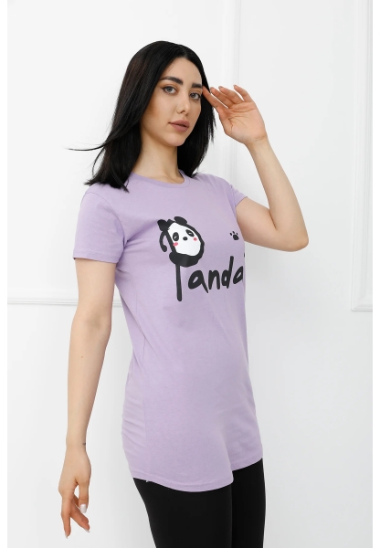 Panda Baskılı Tshirt AçıkMor - 310.653