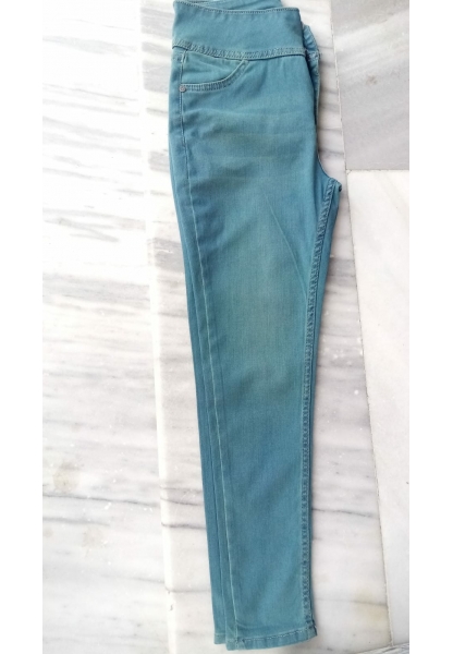 Yüksek Bel Likralı Jean Pantolon 90 Cm