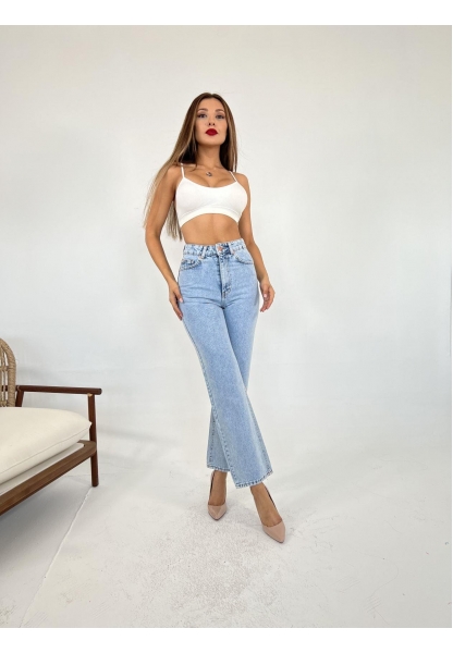 6425 DENİM WIDE LEG-MAVİ