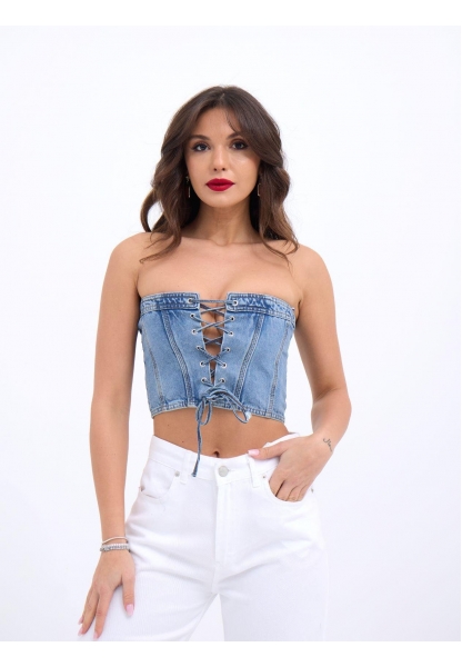 6878 KOT CROP-MAVİ