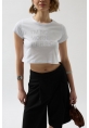 Taş Detay Crop T-Shirt