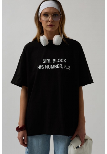 Ön Baskılı Oversize T-Shirt