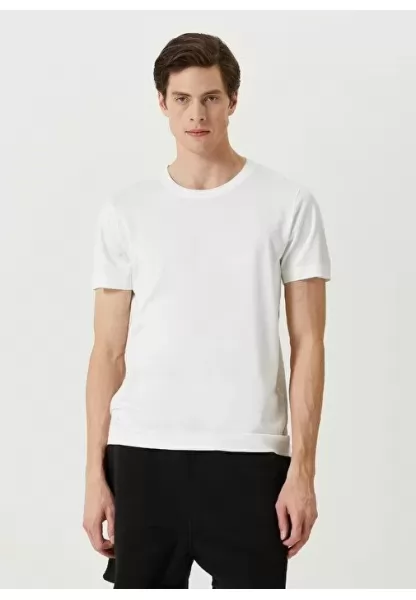 Unisex Basic Bisiklet Yaka Regular T-Shirt - Beyaz