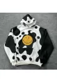 Smiley Face Kapüşonlu Sweatshirt - Siyah