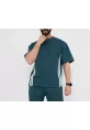 Unisex Oversize Yanları Şeritli T-Shirt - Cam Göbeği