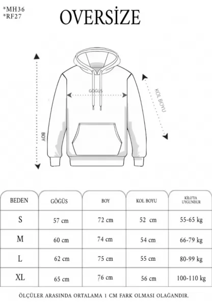 Unisex Uzun Kol Kapşonlu Yıkamalı Nakışlı SweatShirt - Füme