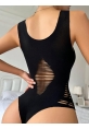 Kadın Göğüs, Sırt Ve Bel Yanları Lazer Kesik Detayviskon Kumaş çıtçıtlı Bodysuit