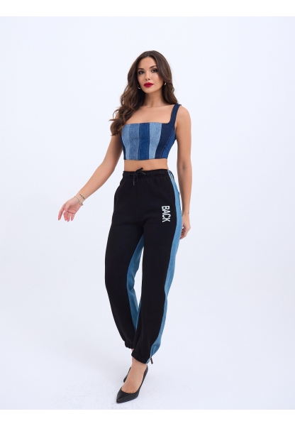 6890 KOT CROP-MAVİ