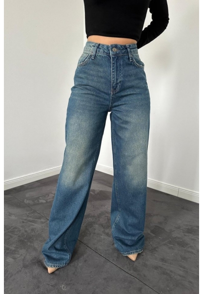 Lacivert Comfy Jeans Pantolon