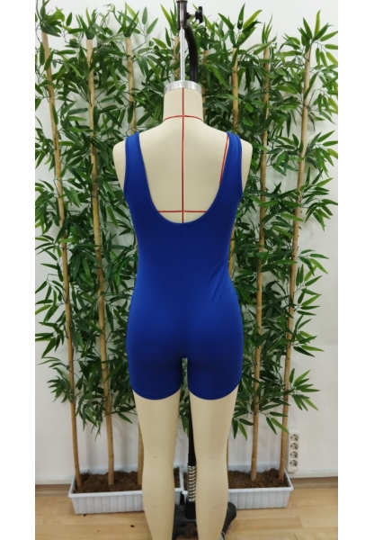 Kadın Kare Yaka Sırt Dekolte Detay Dalgıç Bodycon Mini Tulum